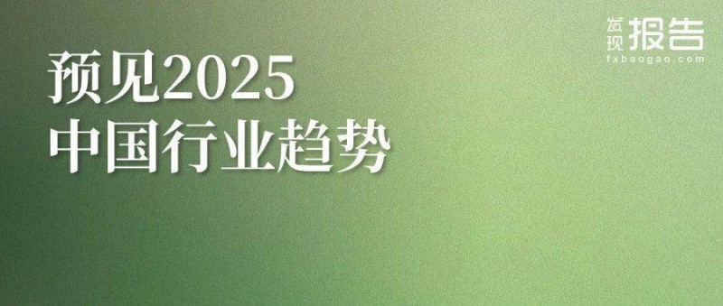 預(yù)見(jiàn)2025 中國(guó)行業(yè)趨勢(shì)報(bào)告